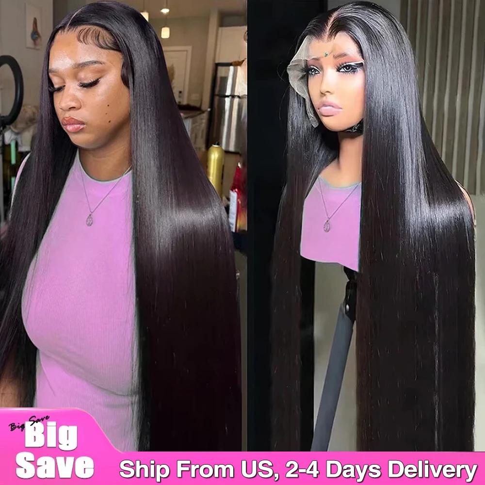 Perruque Lace Front Body Wave Naturelle, Cheveux Lisses, 13x6 HD, Pre-Plucked, avec Baby Hair, Densi