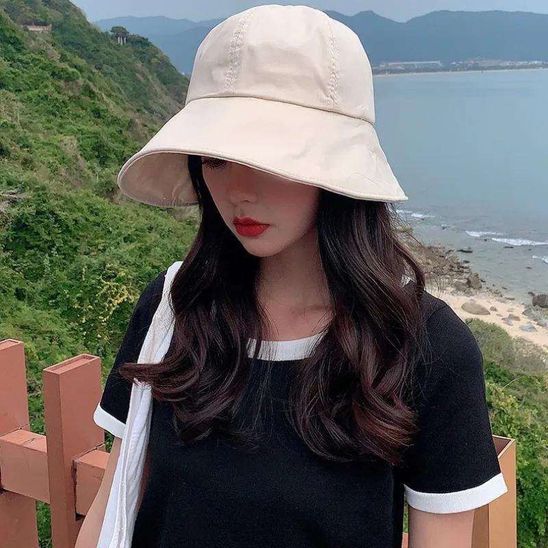 Chapeau de pêcheur pare-soleil en forme de dôme pour femmes, version coréenne, chapeau d'été en Velc