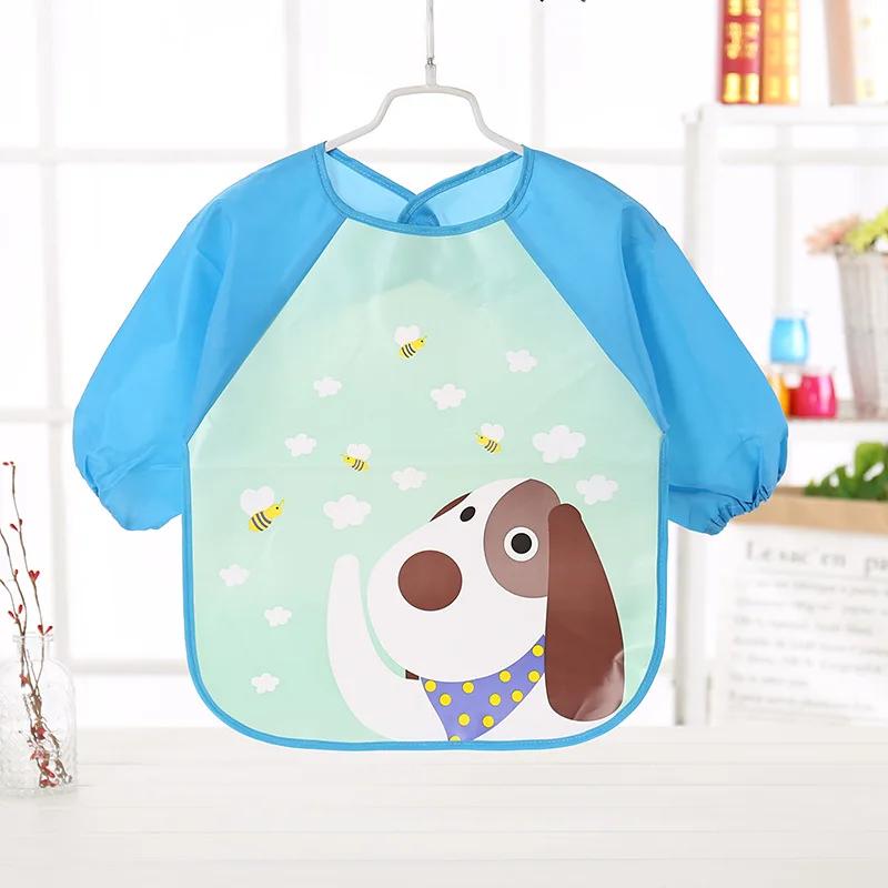 Bavoirs imperméables EVA à manches longues pour bébé, tablier pour enfants, Smock d'alimentation à m