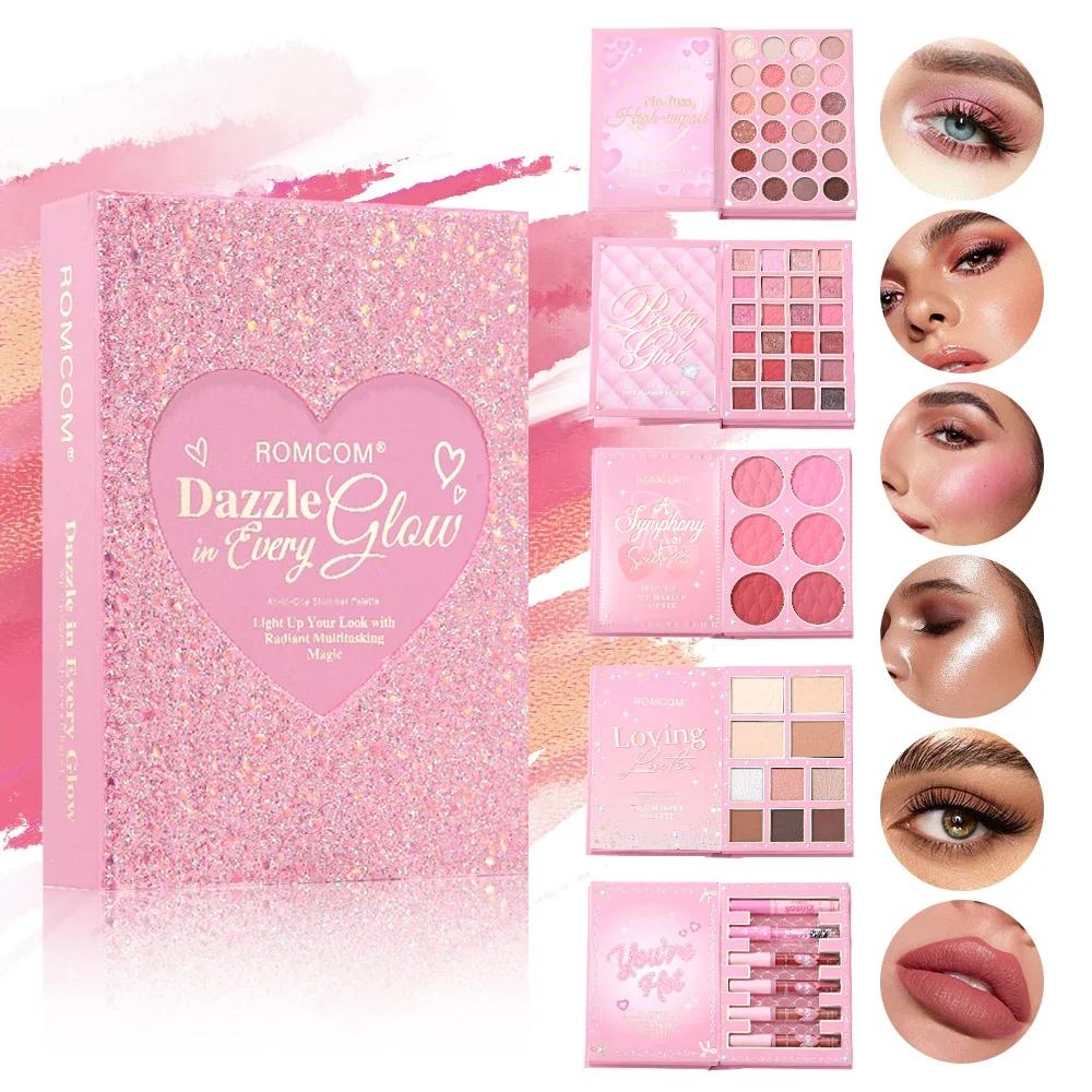 Livre magique de maquillage tout-en-un de 5 pages : kit complet avec fard à paupières multi-ombrage,