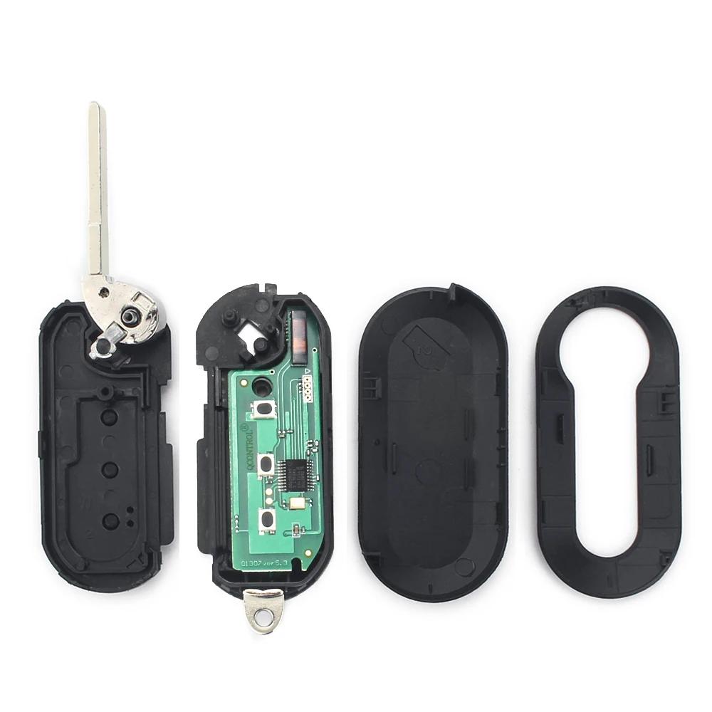 KEYYOU clé de voiture télécommande pour Fiat 500 500L MPV Ducato citroën cavalier Peugeot Boxer 2008