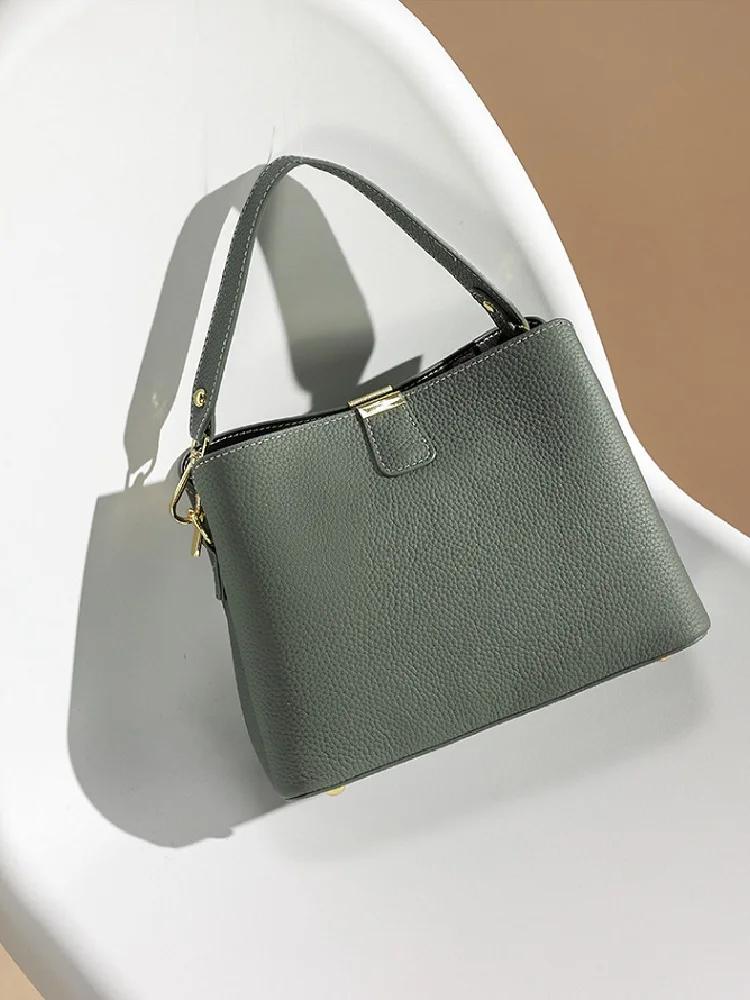 Sac à bandoulière 100% en cuir véritable pour femmes, sac à bandoulière d'été 2025, sac à main Desig