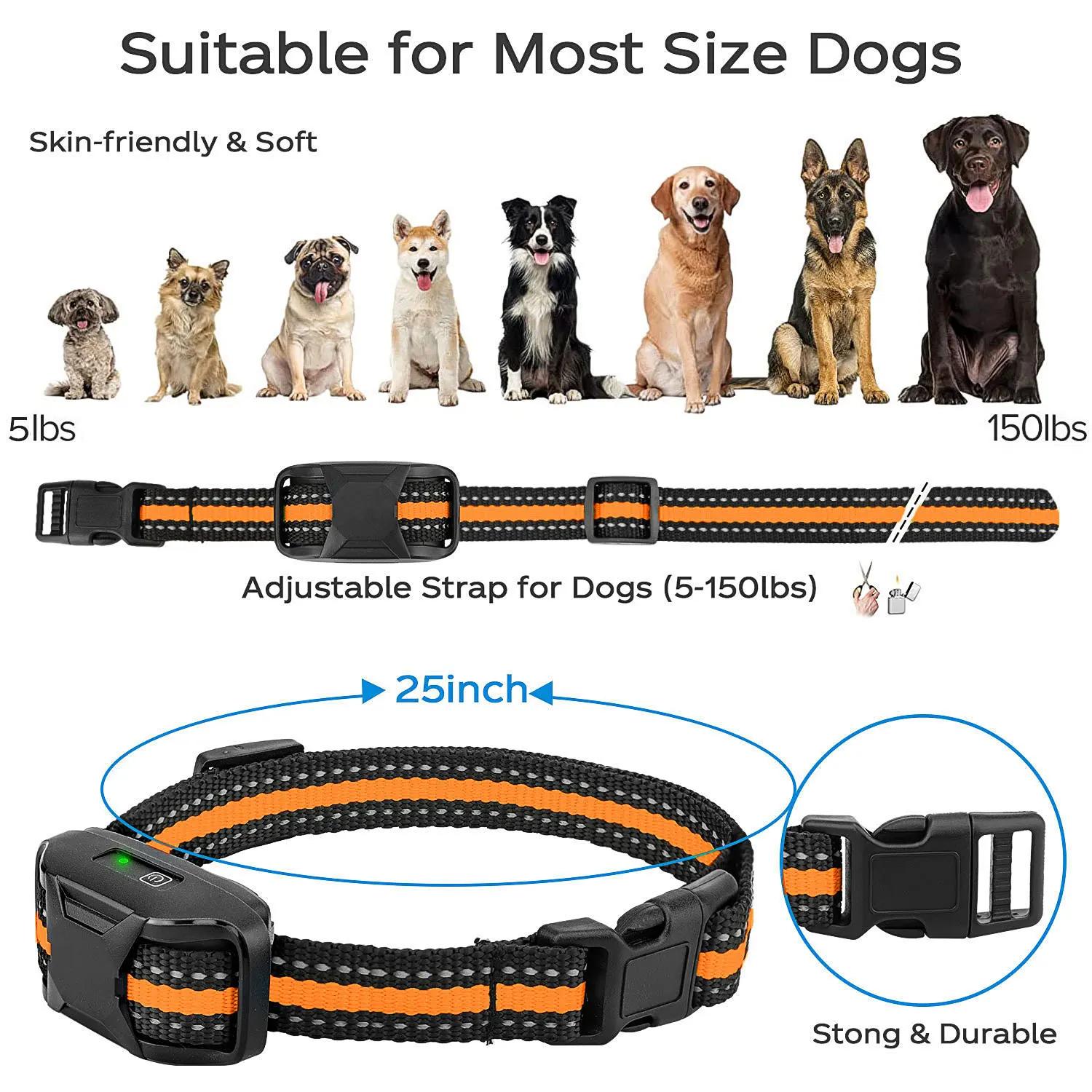 Collier de dressage pour chien de 3300 pieds, avec télécommande, Rechargeable, étanche, bip, Vibrati