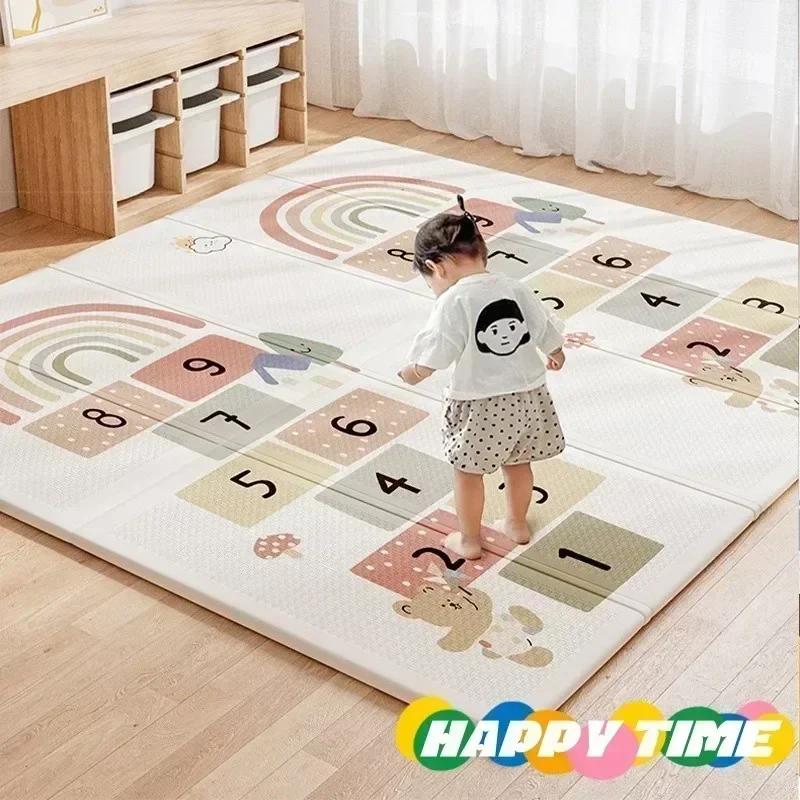 Tapis de jeu bébé pliable imperméable - Mousse réversible Playvirus pour sol nourrisson tout-petit