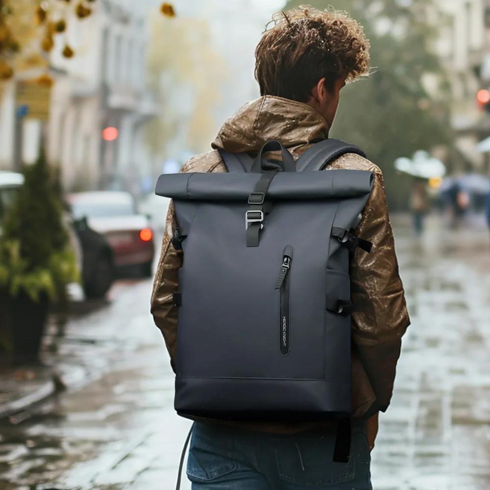 HK grand sac à dos pour ordinateur portable 15.6 pouces hommes sac à dos de voyage antivol pour affa