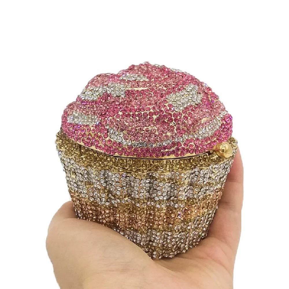 Pochette Chi Cake pour femme, sac à main Minwaist, sac à main de soirée, sac à main de mariage en cr