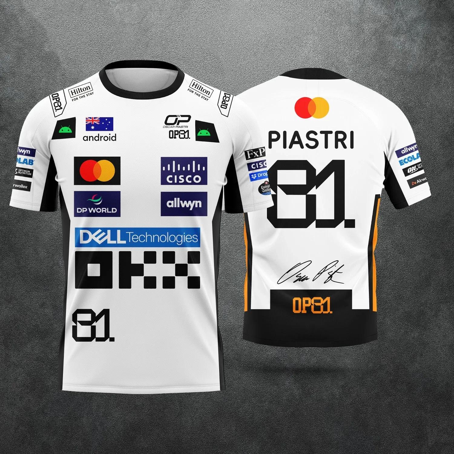 NOUVELLE CHEMISE DE COURSE 2026 - RIDER # 1 LANDO NORRIS Y RIDER # CAMISETA INFORMAL 81PIASTRI F