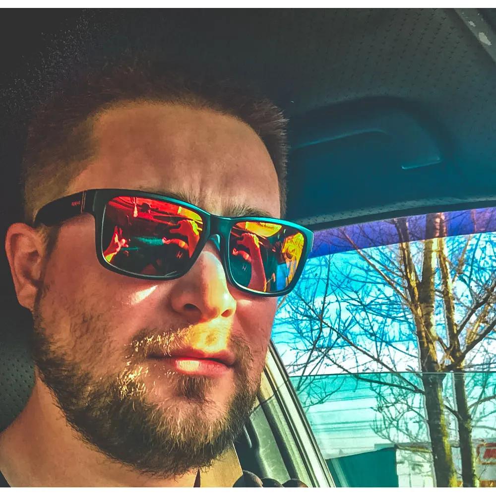 KDEAM Revamp de Sport hommes lunettes de soleil polarisées couleurs choquantes lunettes de soleil co