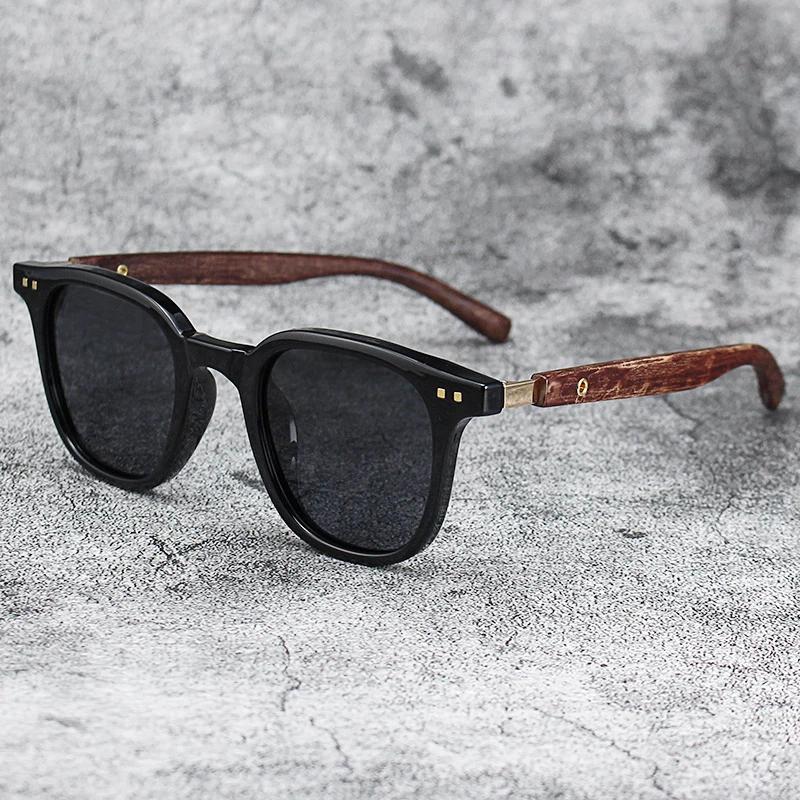 Nouvelles lunettes de soleil vintage pour hommes, monture PC, verres classiques de marque, verres tr