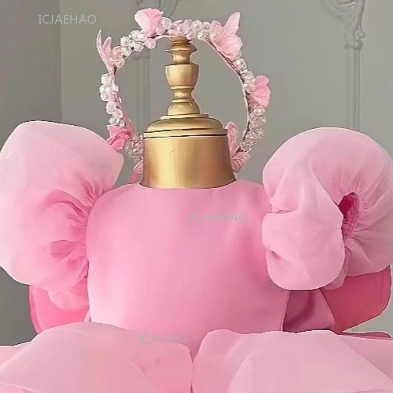 Robe d'été pour enfants, rose, courte, avec ailes, style tutu mignon, costume de fée, robe de prince