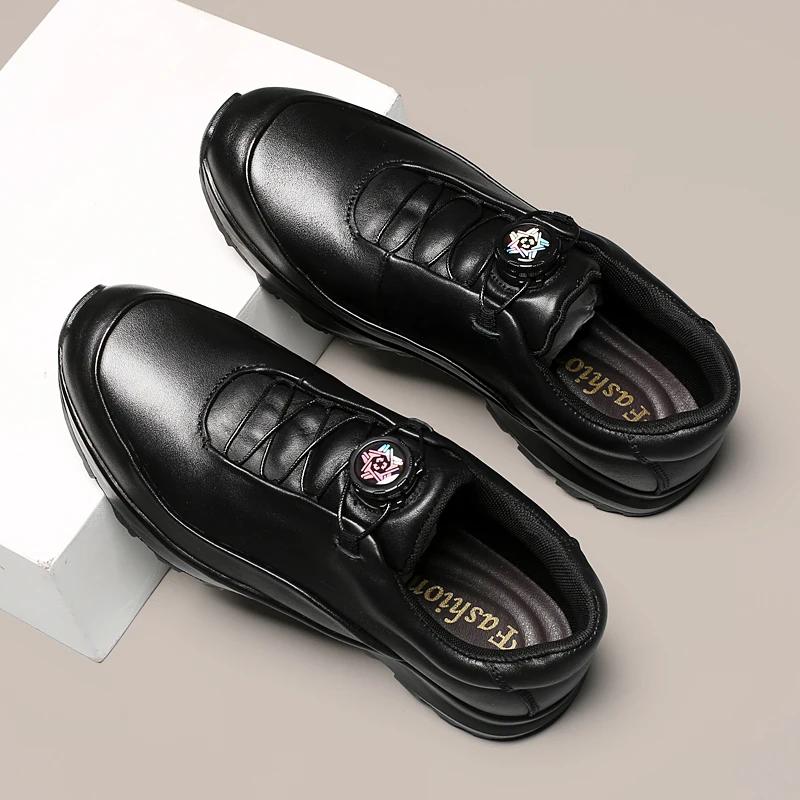 Baskets de voyage en cuir véritable antidérapantes pour hommes, chaussures de sport classiques décon