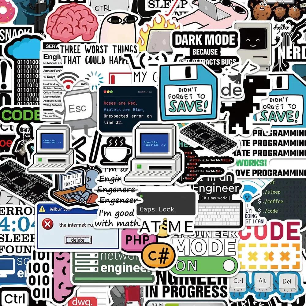 10/30/50pcs Autocollants de programmation drôles Java Cloud Language Internet Stickers DIY Skateboar