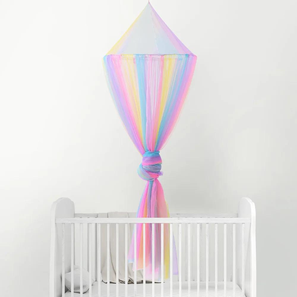 Moustiquaire pour Bébé Fille et Garçon, Filet Étoile à Paillettes, Princesse CPull Hung avant, Modif