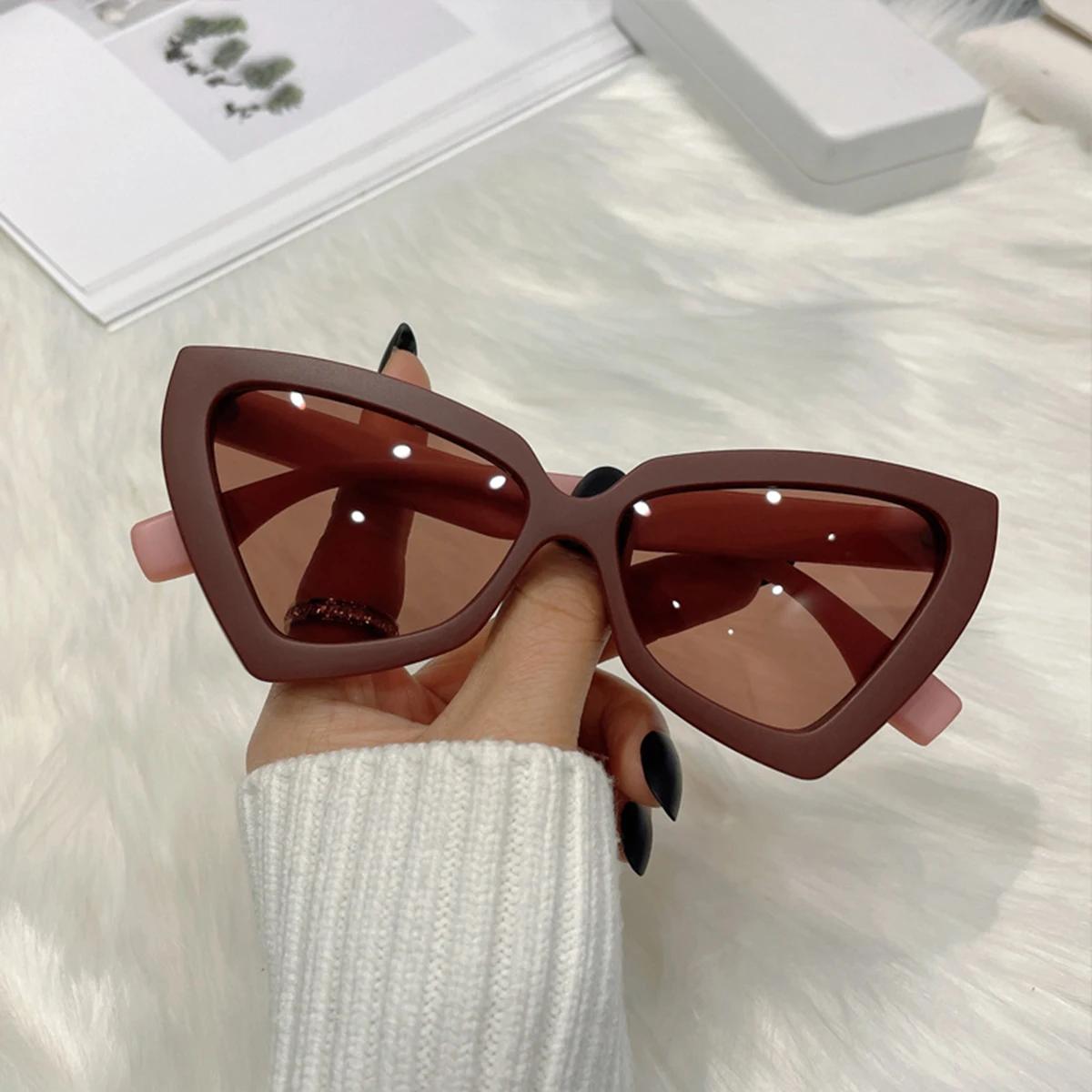 Lunettes de soleil triangle polygone pour femmes et hommes, lunettes vintage, lunettes rétro, lunett