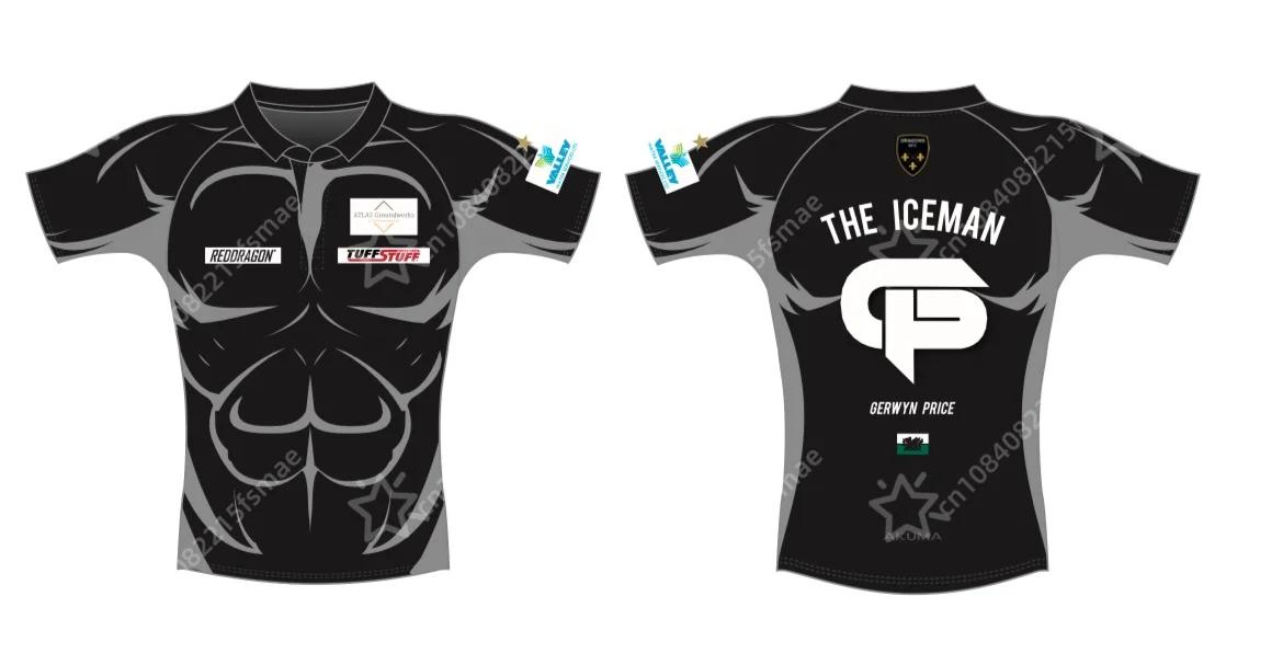 Chemise de fléchettes professionnelle Gerwyn Price Iceman pour hommes, séchage rapide, respirante, m