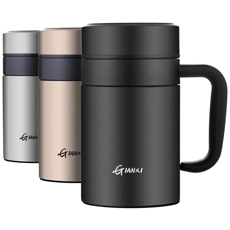 Flacon à vide de grande capacité en acier inoxydable, tasse de conservation de la chaleur, tasse iso