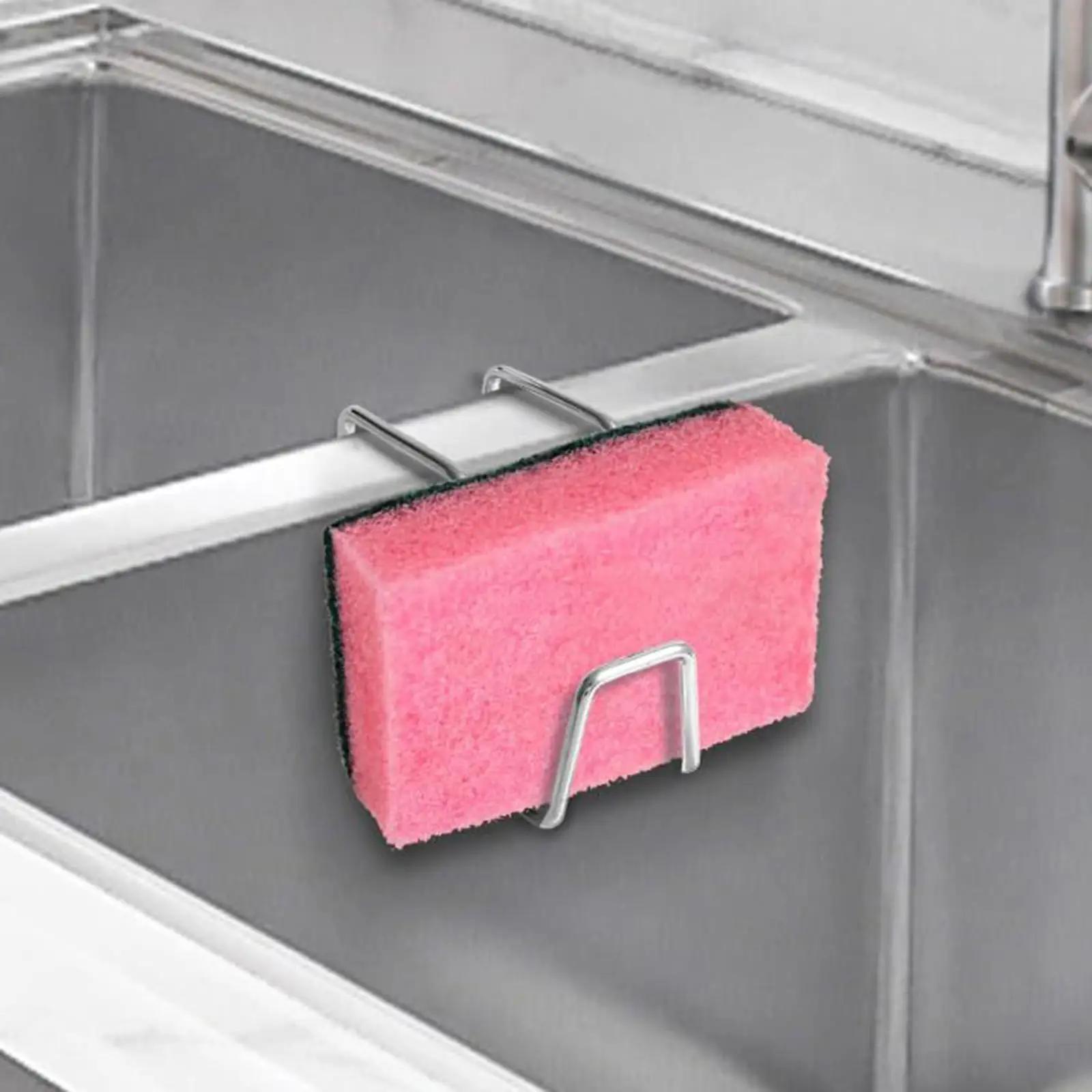 Porte-éponge pour évier de cuisine en métal, Compact, amovible, polyvalent, étanche, petite Organiza