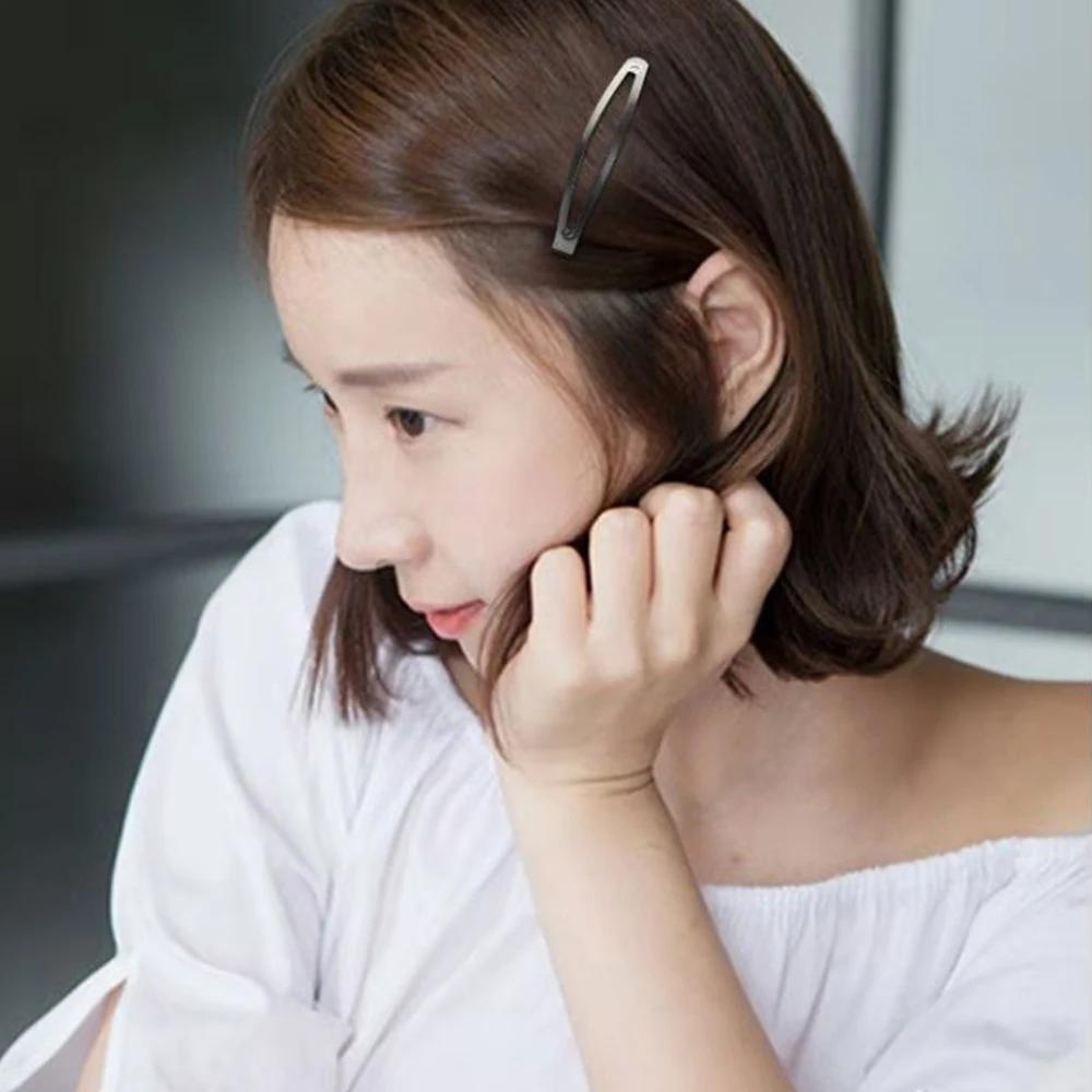 12 pinces à cheveux en métal noir de grande taille, 2,36 pouces de long, pinces à cheveux antidérapa