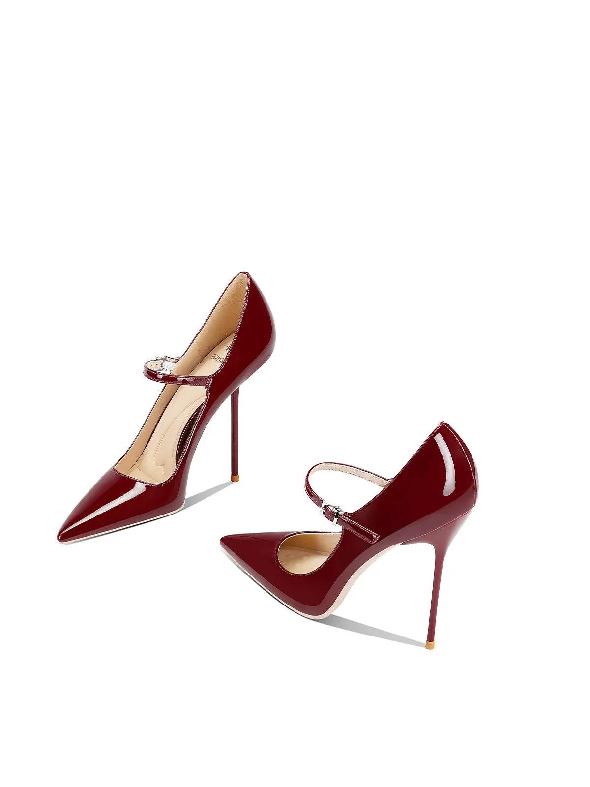 Nouvelle sangle à boucle élégante, au style haut de gamme, ne fatiguant pas les pieds, talons aiguil
