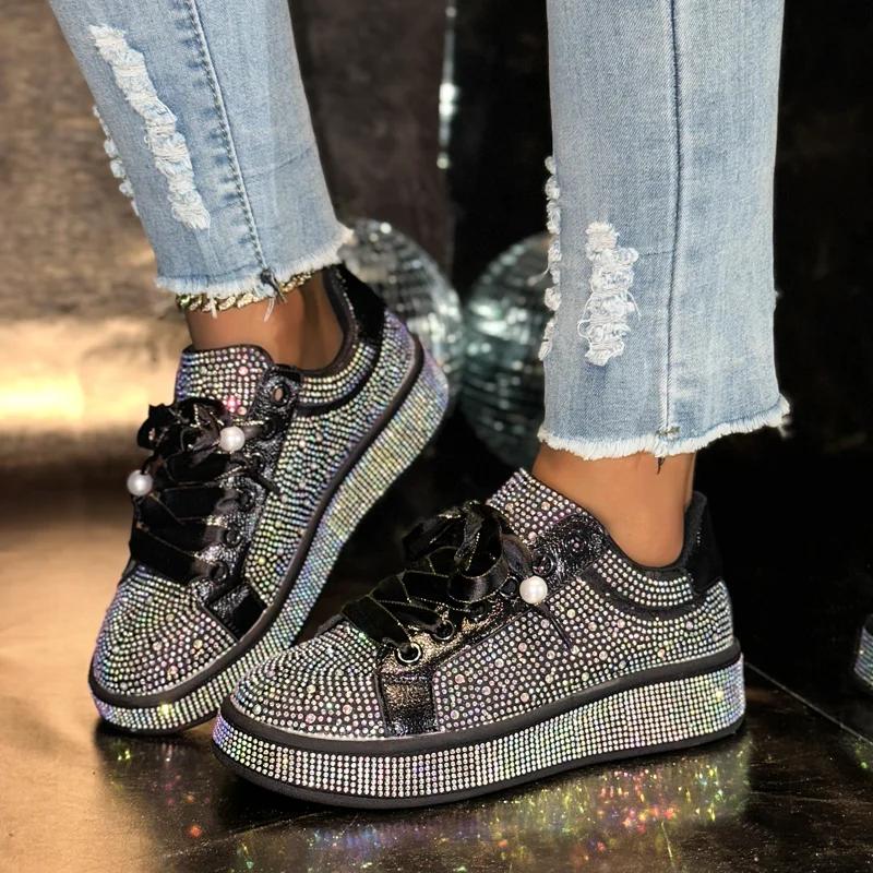 Femmes chaussures de skateboard décontractées respirant confort blanc baskets à semelles épaisses an