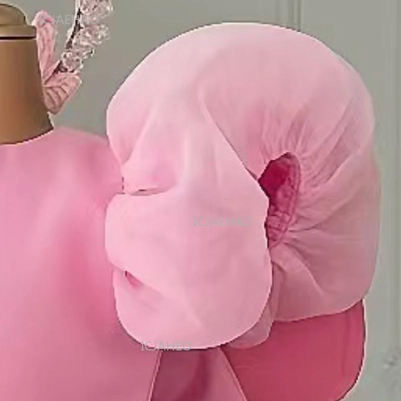 Robe d'été pour enfants, rose, courte, avec ailes, style tutu mignon, costume de fée, robe de prince