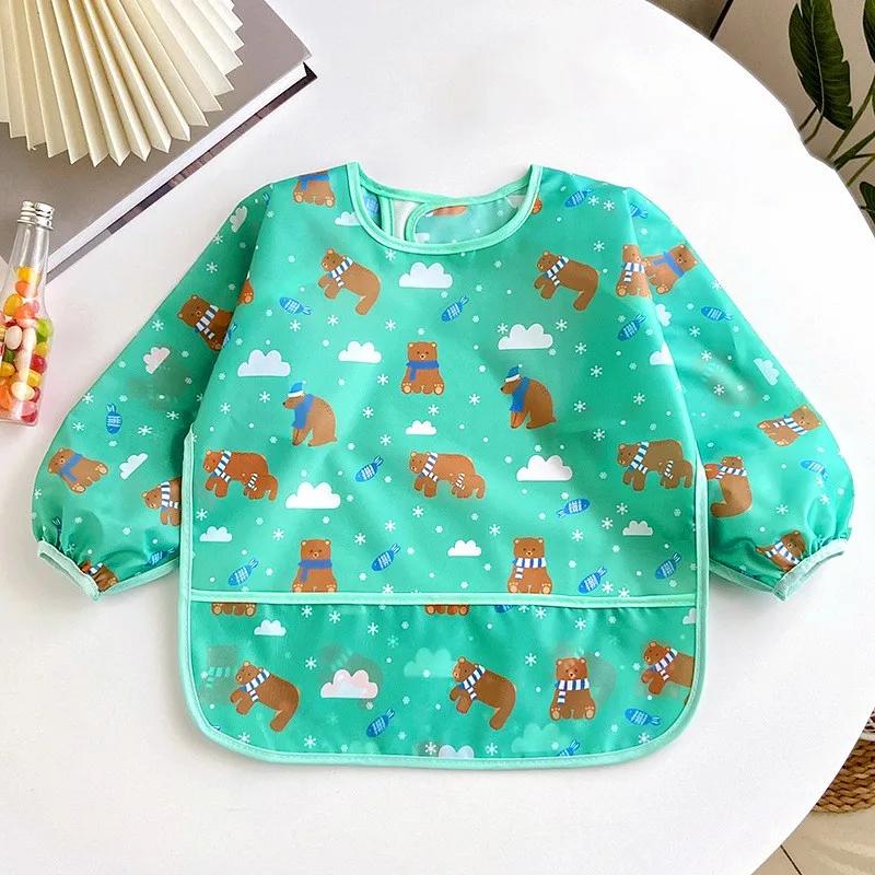 Bavoirs pour bébés de 0 à 3 ans, mignon, coloré, dessin animé, imperméable, pour manger, enfants, de