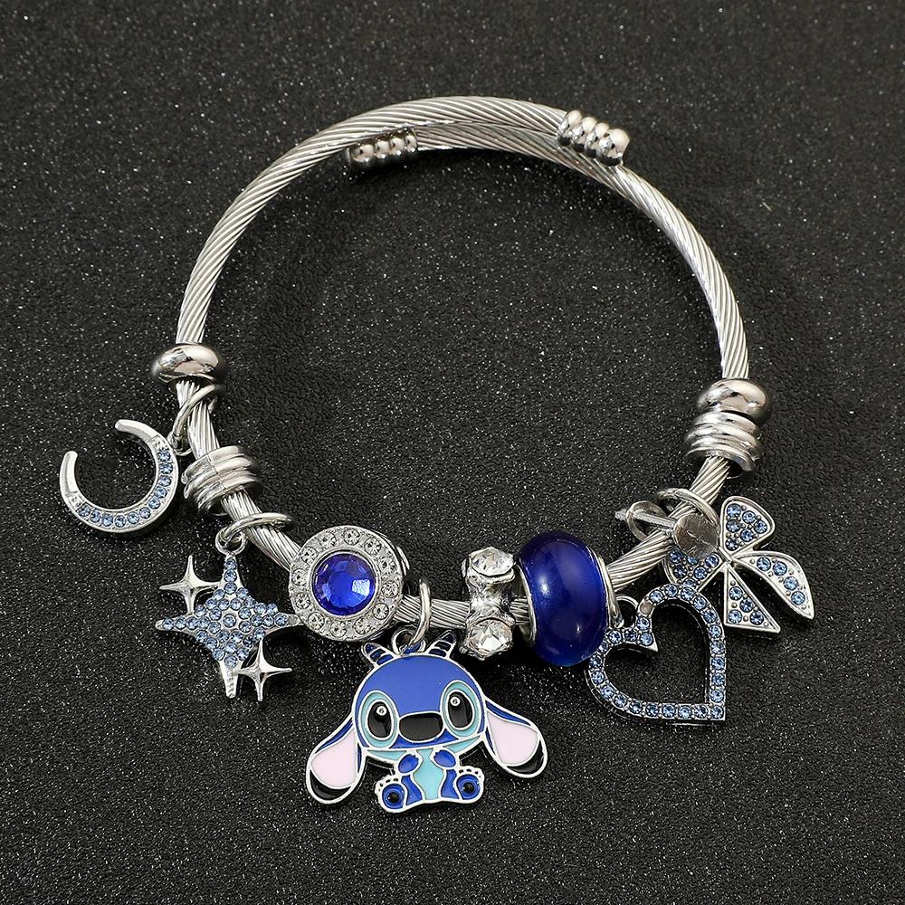 Bracelet Disney-Lilo & Stitch, accessoires de dessin animé pour enfants, cadeau d'anniversaire, joue