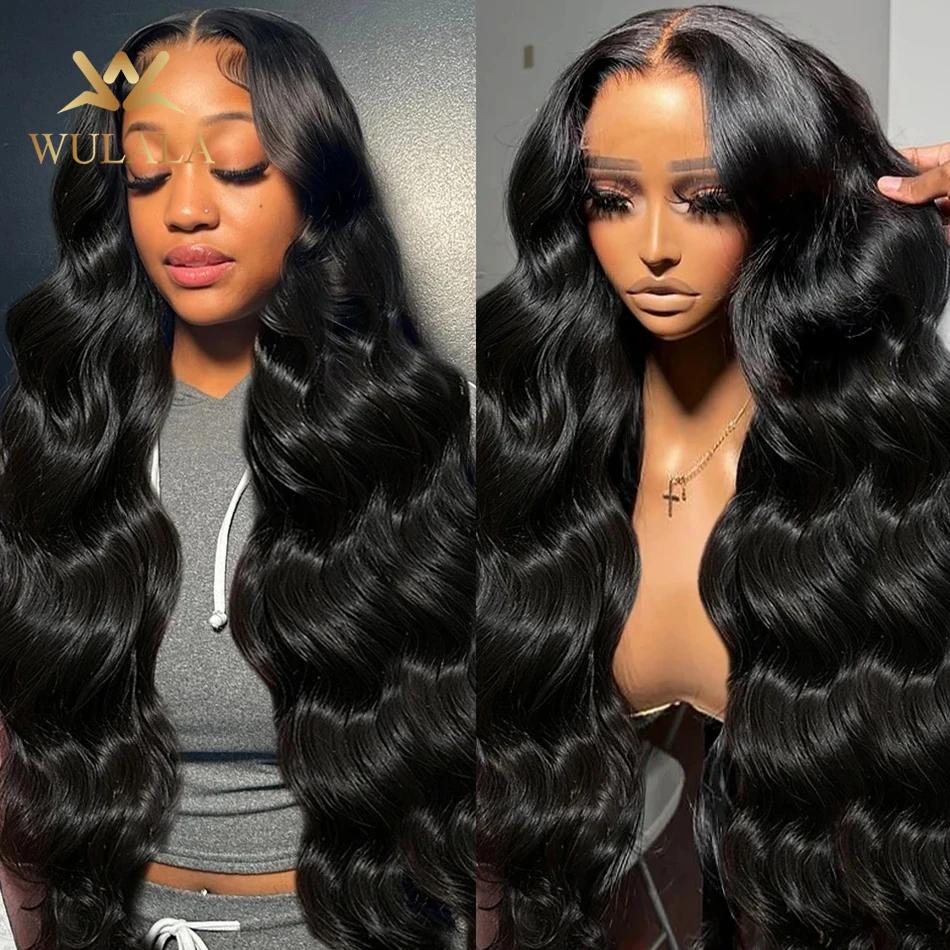 Wulala-Perruque Lace Front Wig Body Wave Brésilienne Naturelle, Cheveux Humains, 13x6 HD, 13x4, Pre-
