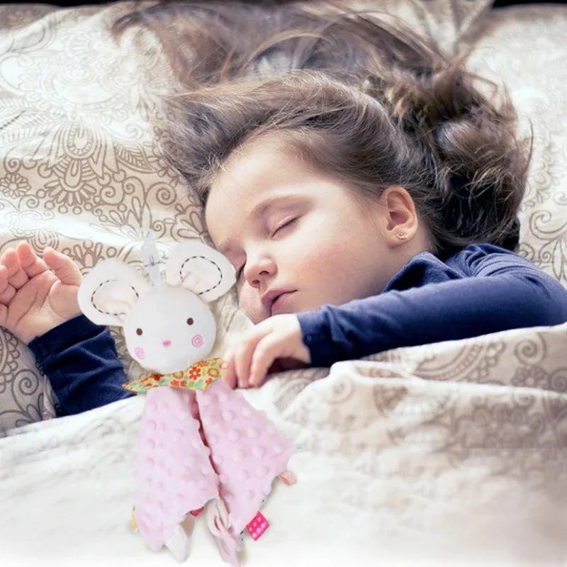 PANGDUBE – couverture de sécurité pour bébé, jouet en peluche éléphant avec hochet, anneau de dentit