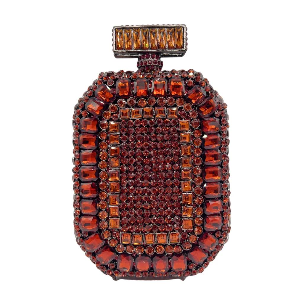 Bouteille de parfum de luxe de haute qualité, nouveau Design, sac en diamant, fête de mariage en dia