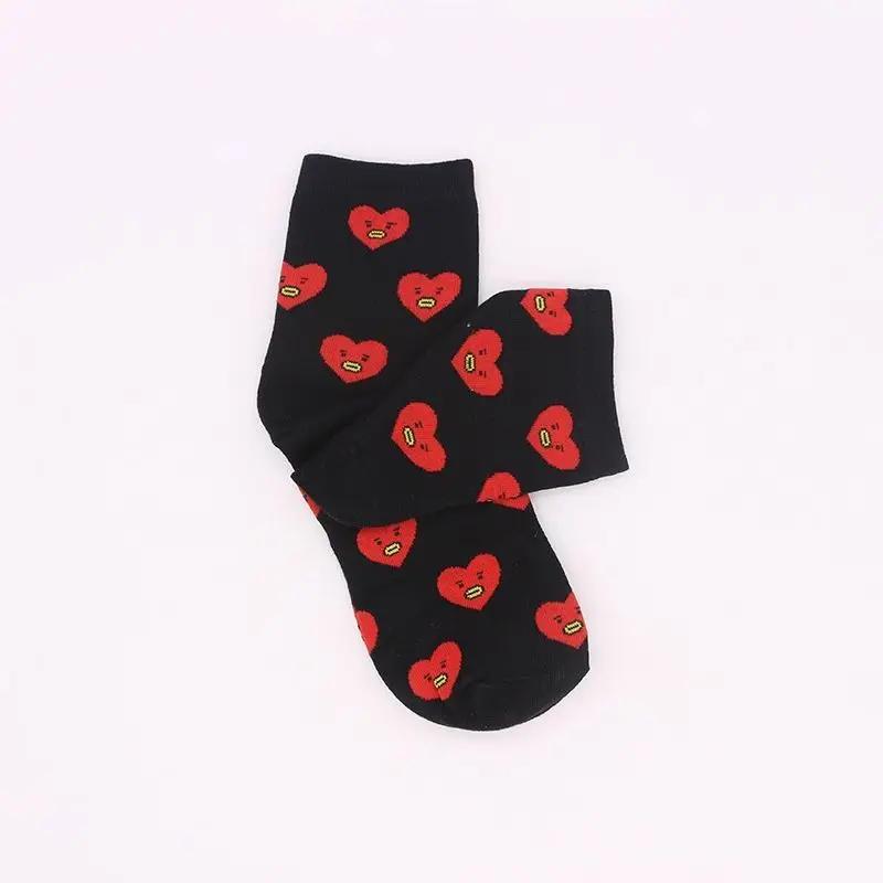 Chaussettes mi-mollet BT21 Koya RJ Cooky Shooky Tata, chaussettes longues chaudes pour couple, impri