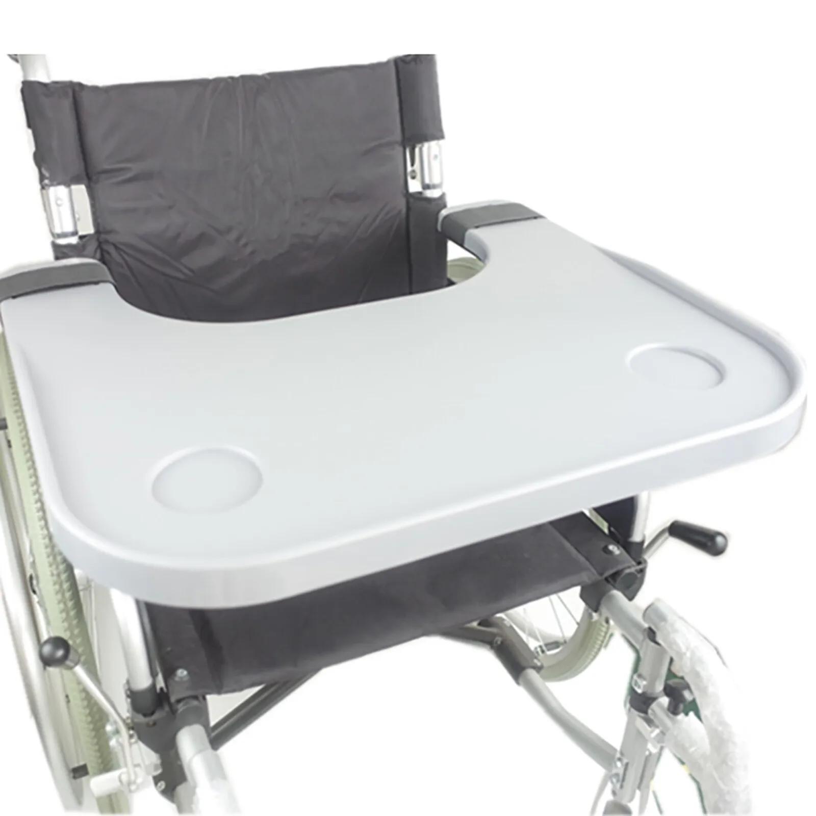 Table de plateau réglable pour fauteuil roulant avec porte-gobelets ABS anticorrosion 22,83 "x 20,87