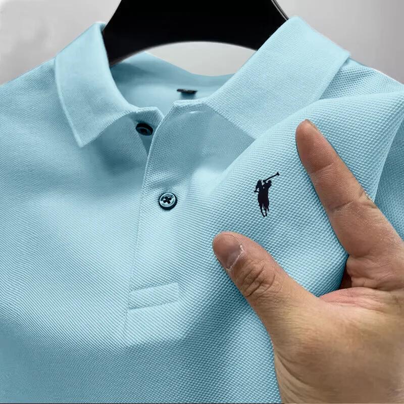 Polo à manches courtes pour homme de marque de luxe, imprimé haut de gamme, mode estivale, t-shirt à