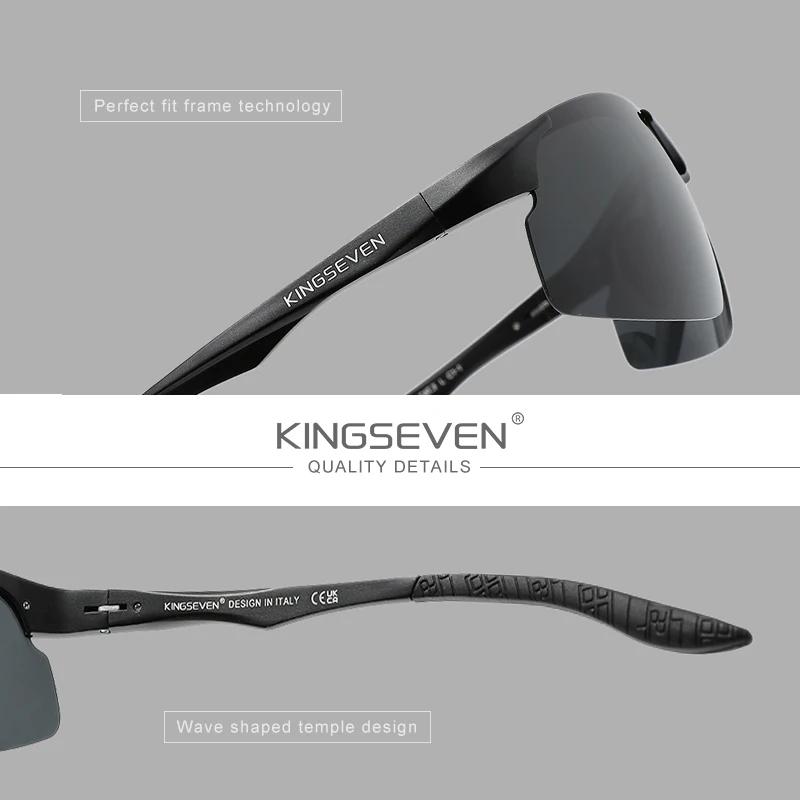 KINGSEVEN Lunettes de soleil polarisées de luxe UV400, lunettes de conduite pour hommes et femmes, m