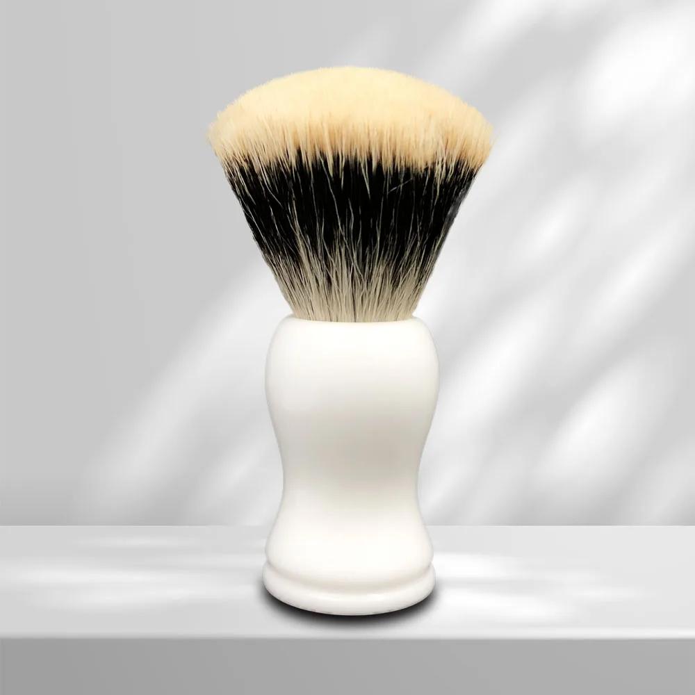 GDMG-Brosse de rasage à trois bandes en forme d'éventail Manhouse, blaireau, nœud de cheveux, outils