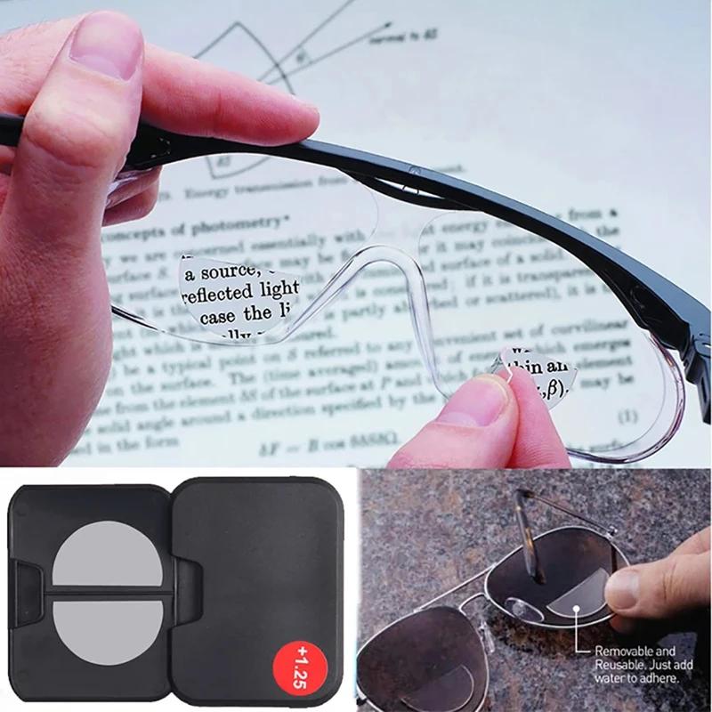 Lentilles de lecture bifocales en Silicone liquide, 2 pièces, lentilles presbytes à coller, grossiss