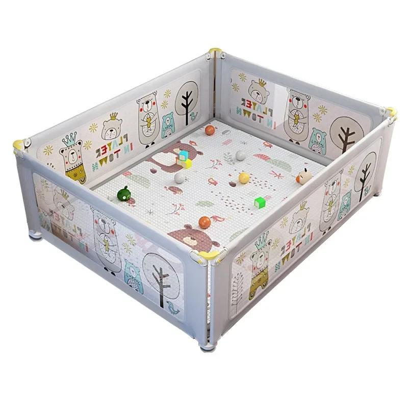 IMBABY Parc de jeu pliable pour bébé, aire de jeux sécurisée pour tout-petits avec clôture anti-coll