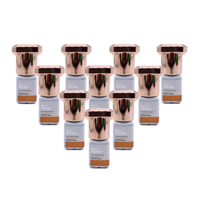 Colle Rose ciel forte à séchage rapide pour Extensions de cils, 5/10 pièces, 5ml, rétention adhésive