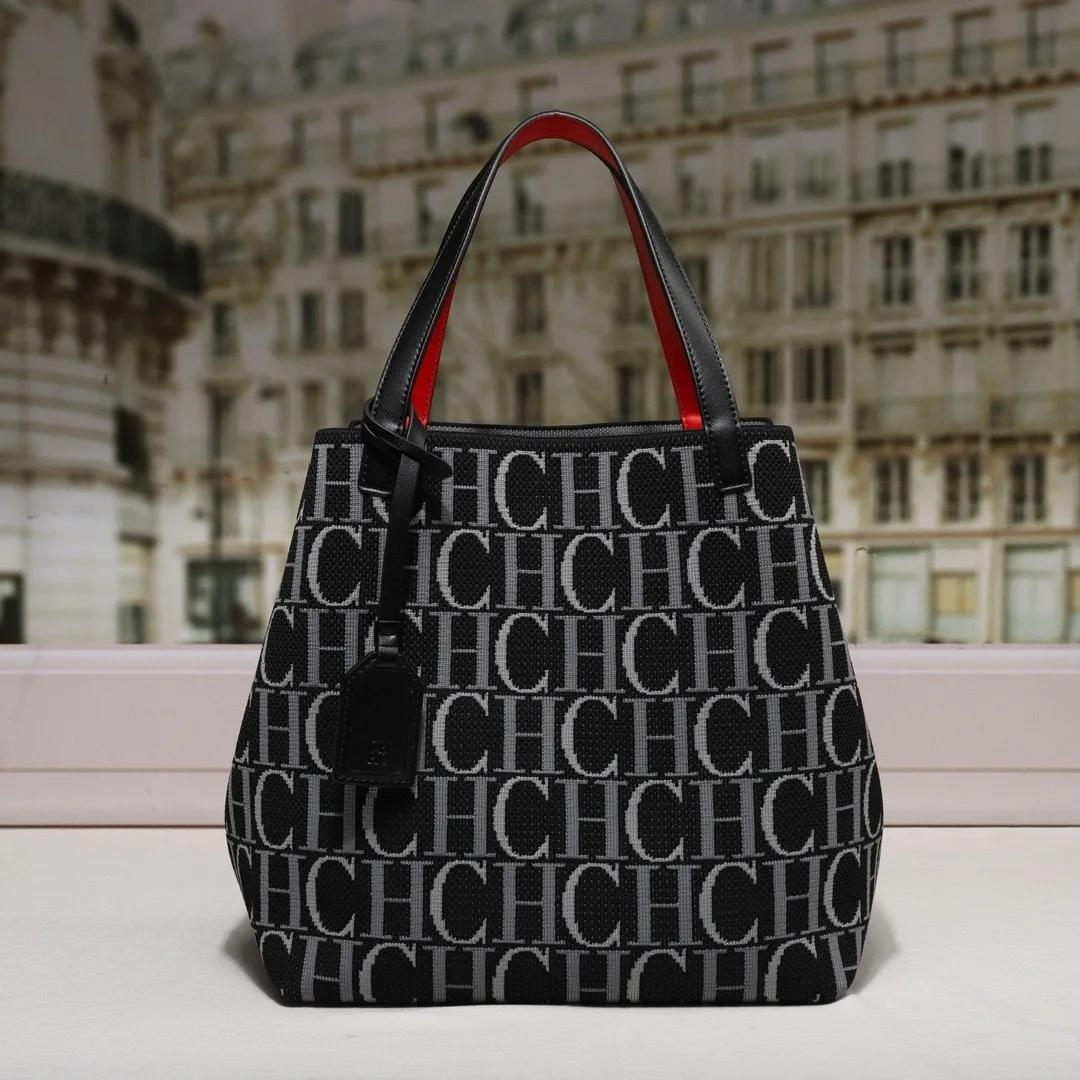 Sac à main pour femme avec imprimé lettre CH, tendance, polyvalent, grande capacité, sac bandoulière