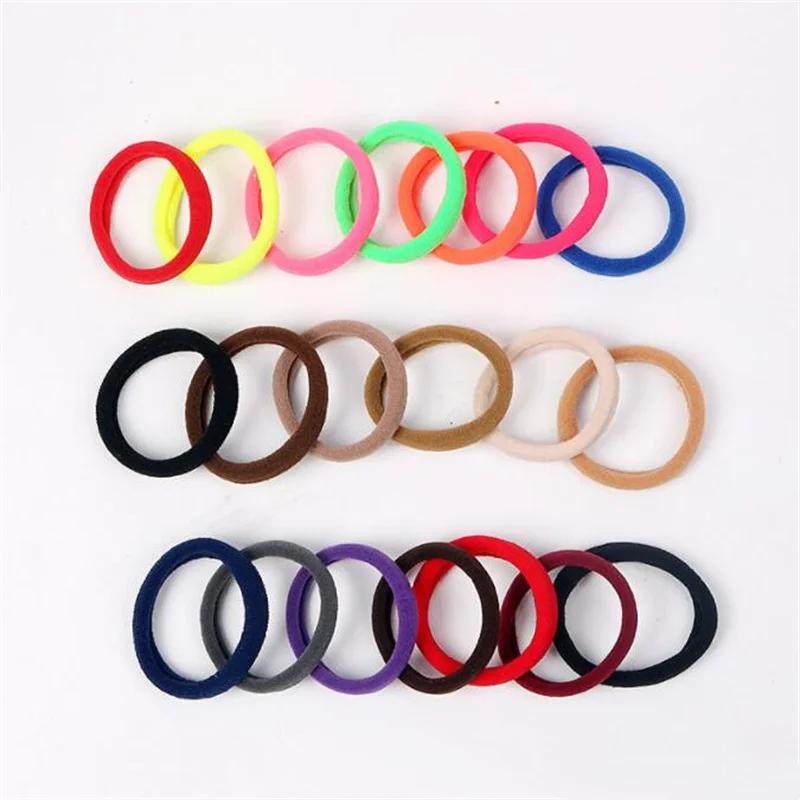 50pcs noir élastique bandeau de cheveux ligues cravates Colets chouchous ressorts gomme accessoire p