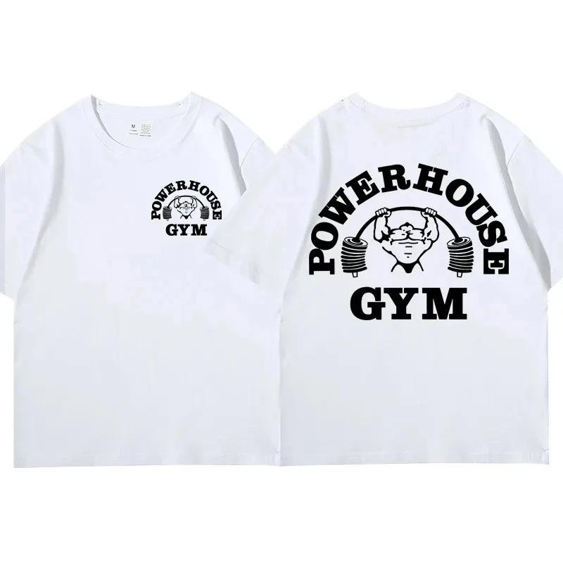 T-shirt graphique Powerhouse Fitness pour femmes et hommes, un T-shirt surdimensionné intéressant à