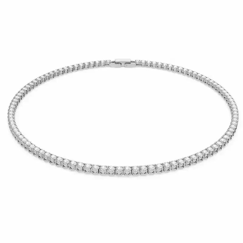 Collier en argent Sterling 925, chaîne en Zircon pour femmes, mode Simple, bijoux de fiançailles, de