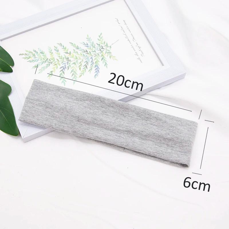 Bandeau élastique en coton, bandeaux à la mode pour femmes et hommes, solide, course à pied, Fitness
