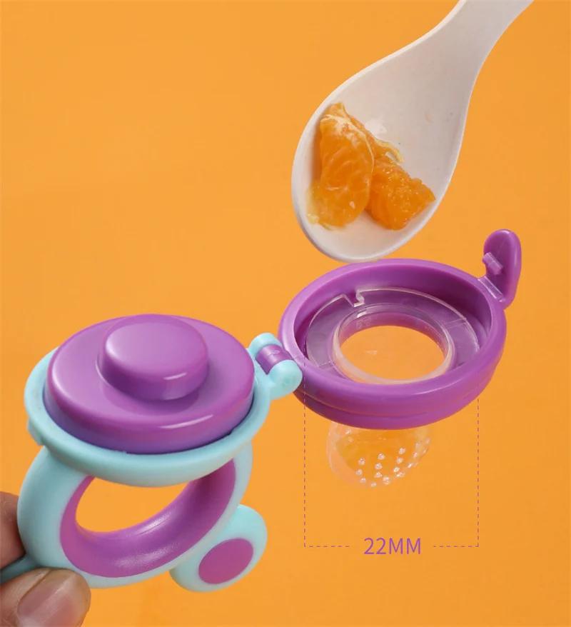 Anneau de dentition en silicone pour bébé, biberon, fruits, mangeoire pour nouveau-né, aliments frai