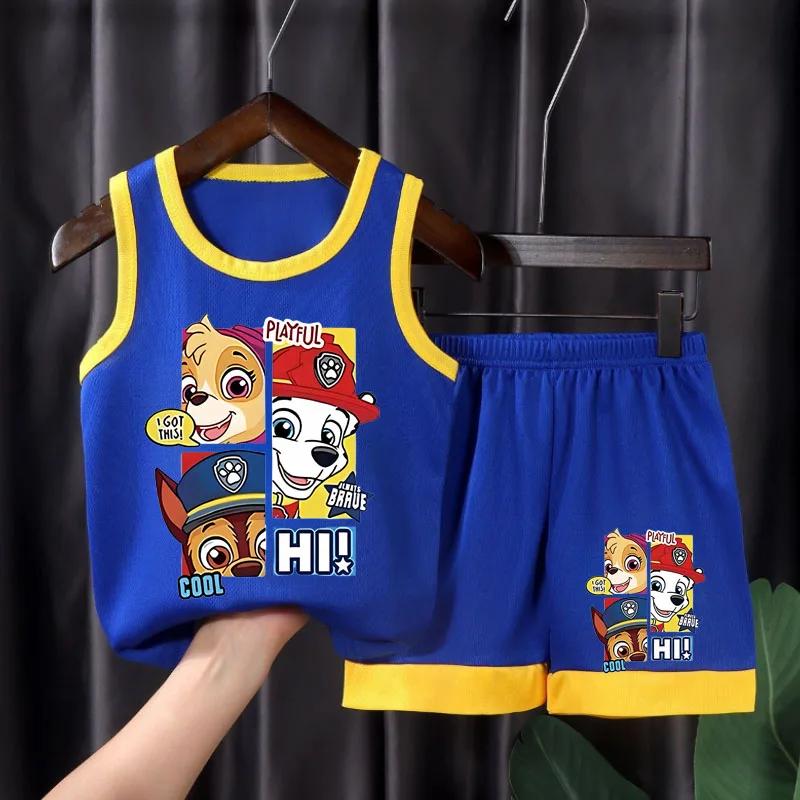 PAW Patrol – ensemble de vêtements de Sport en maille à séchage rapide pour enfants, vêtements de ba