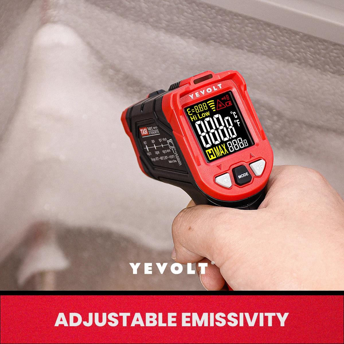 YEVOLT TA601 série thermomètre infrarouge numérique portable sans Contact IR Laser température therm