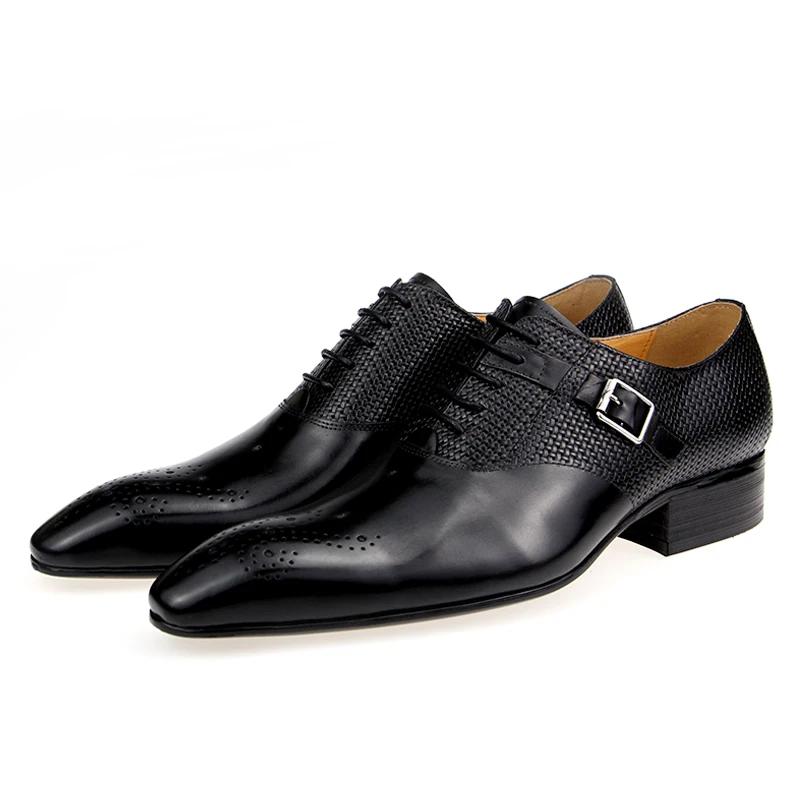 Chaussures formelles en cuir véritable pour hommes, mode Zapato Social, robe de mariée, mocassins im