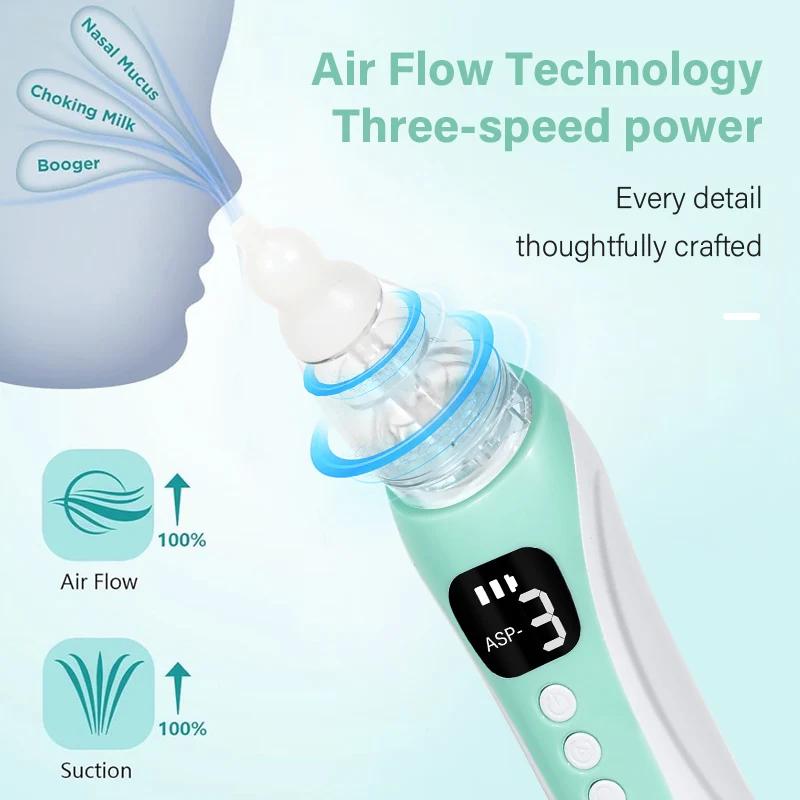 Aspirateur nasal électrique rechargeable pour bébé 2026 - Prévention congestion nouveau-né - Suction nasale