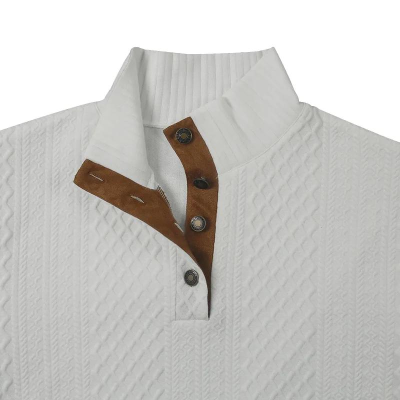 Pull jacquard tricoté à col montant et manches longues pour homme, collection automne-hiver 2026, be