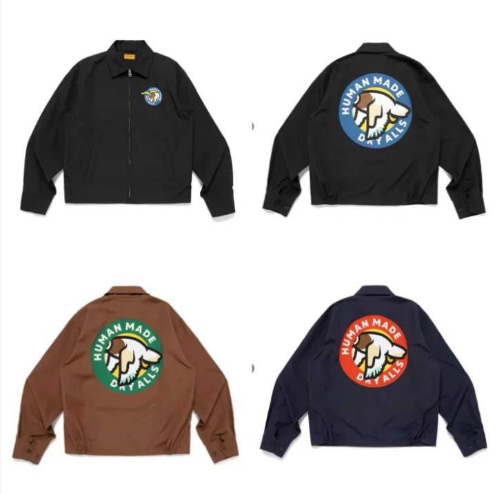Veste de travail unisexe Humanmade avec imprimé canard volant, fermeture éclair, nouveau style